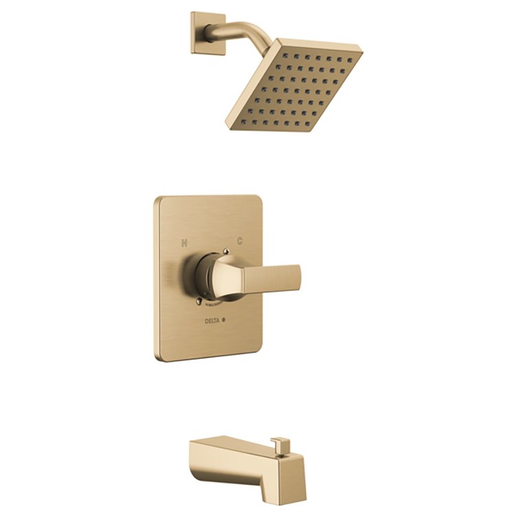 Tub and Shower Trim Monitor Velum 14 Series 1 Lever Brilliance Champagne Bronze WaterSense ADA 1.75 Gallons per Minute - Image 1
