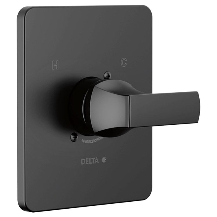 Pressure Balance Valve Trim Monitor Velum 14 Series 1 Lever Matte Black ADA - Image 1