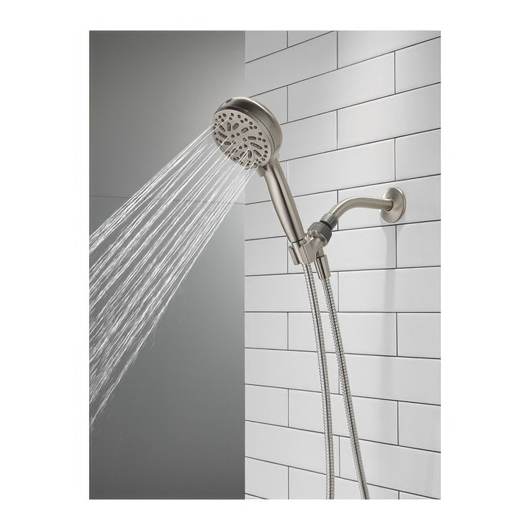 Handshower Universal Showering Spotshield Brushed Nickel WaterSense 1.75 Gallons per Minute 4-1/2 Inch - Image 2