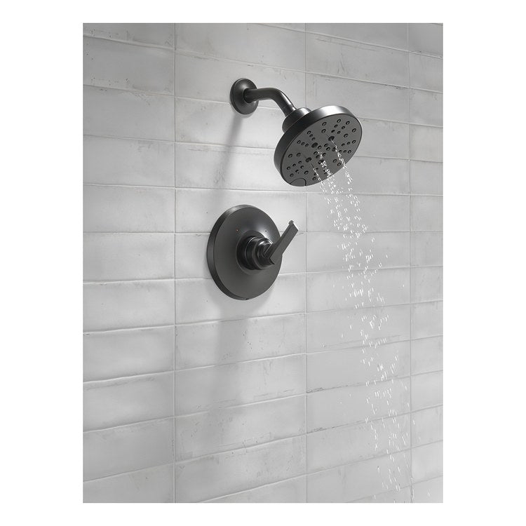 Shower Trim Tetra 14 Series Monitor 1 Lever Matte Black WaterSense ADA 1.75 Gallons per Minute - Image 2
