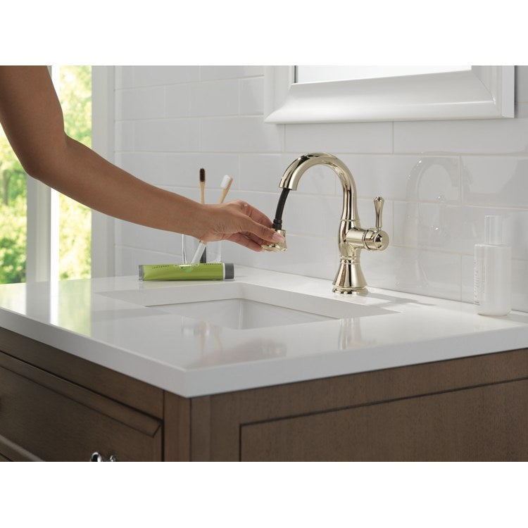 Lavatory Faucet Cassidy 1 Lever ADA WaterSense Brilliance Polished Nickel 1.2 Gallons per Minute Deck Arc Metal Pop-Up 1 Hole MagnaTite - Image 3