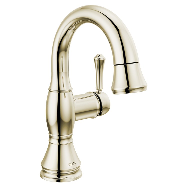 Lavatory Faucet Cassidy 1 Lever ADA WaterSense Brilliance Polished Nickel 1.2 Gallons per Minute Deck Arc Metal Pop-Up 1 Hole MagnaTite - Image 1