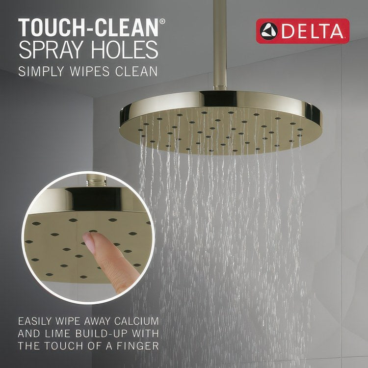 Showerhead Universal Showering Components 1 Functions Lumicoat Polished Nickel 12 Inch 2.5 Gallons per Minute Round - Image 3
