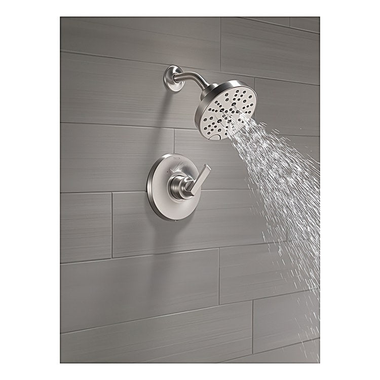 Shower Trim Tetra 14 Series Monitor 1 Lever Lumicoat Stainless WaterSense ADA 1.75 Gallons per Minute - Image 3