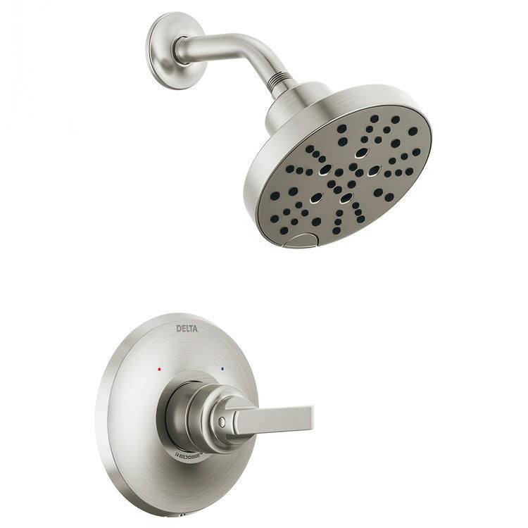 Shower Trim Tetra 14 Series Monitor 1 Lever Lumicoat Stainless WaterSense ADA 1.75 Gallons per Minute - Image 1