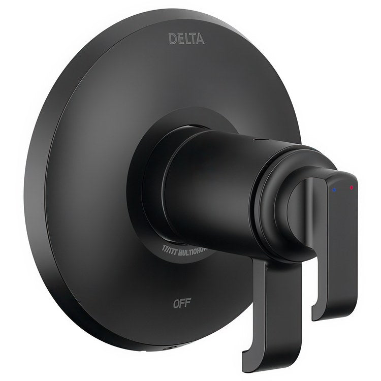 Thermostatic Valve Trim Tetra 17T Series Tempassure with Integrated Volume Control 2 Lever Matte Black WaterSense ADA - Image 1