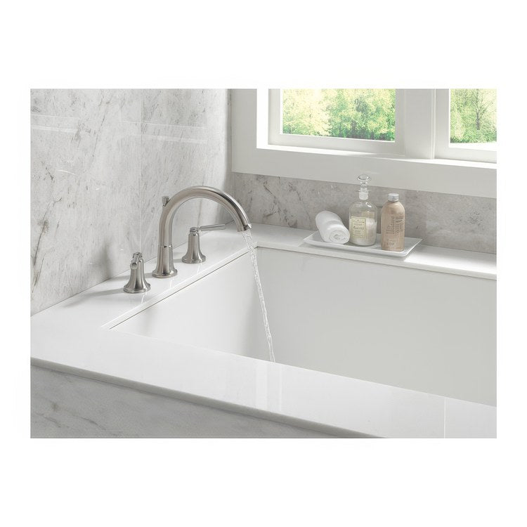 Roman Tub Trim Saylor 2 Lever Brilliance Stainless WaterSense ADA 8 to 16 Inch Spread 3 Hole 18 Gallons per Minute - Image 2