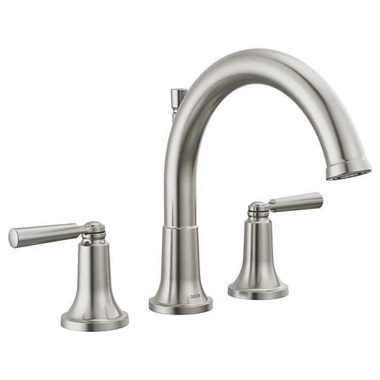 Roman Tub Trim Saylor 2 Lever Brilliance Stainless WaterSense ADA 8 to 16 Inch Spread 3 Hole 18 Gallons per Minute - Image 1