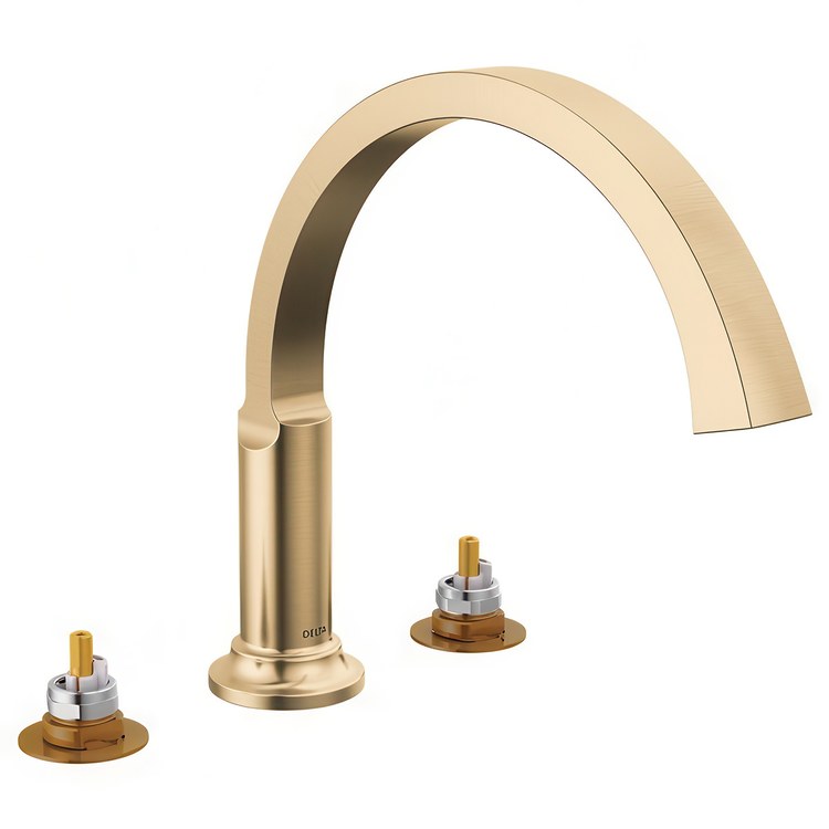 Roman Tub Trim Less Handle Lumicoat Champagne Bronze WaterSense ADA 8 to 16 Inch Spread 3 Hole for Rough-In R2700/R2707 - Image 1