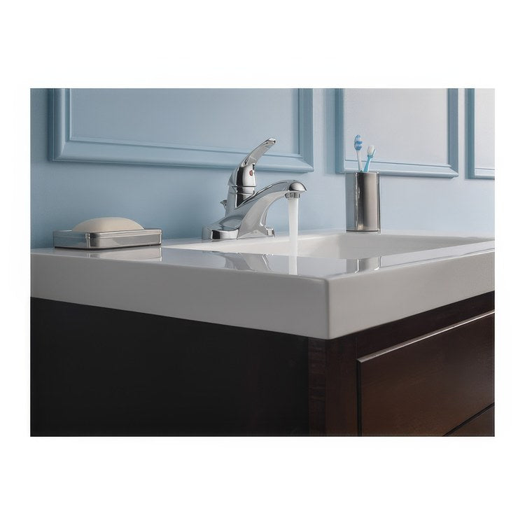 Lavatory Faucet Foundations Centerset 4 Inch Spread 1 Lever ADA WaterSense Chrome 1.2 Gallons per Minute - Image 2
