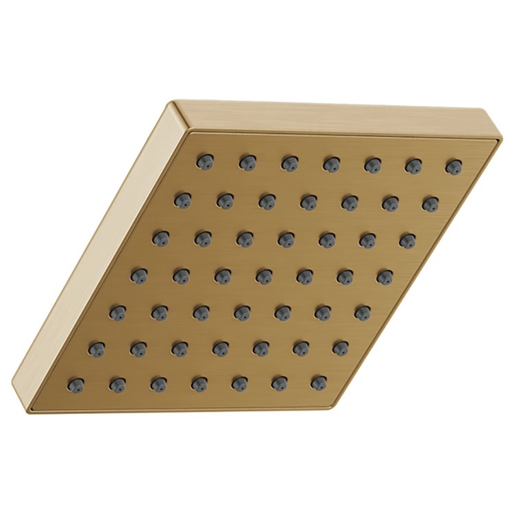 Showerhead Modern 1 Functions Square Brilliance Champagne Bronze 5 Inch 1.75 Gallons per Minute - Image 1