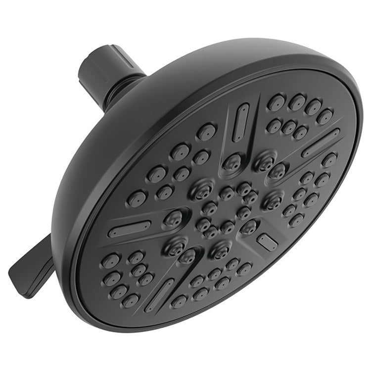 Showerhead Universal 8 Functions Matte Black 6 Inch 2.5 Gallons per Minute Touch-Clean - Image 1