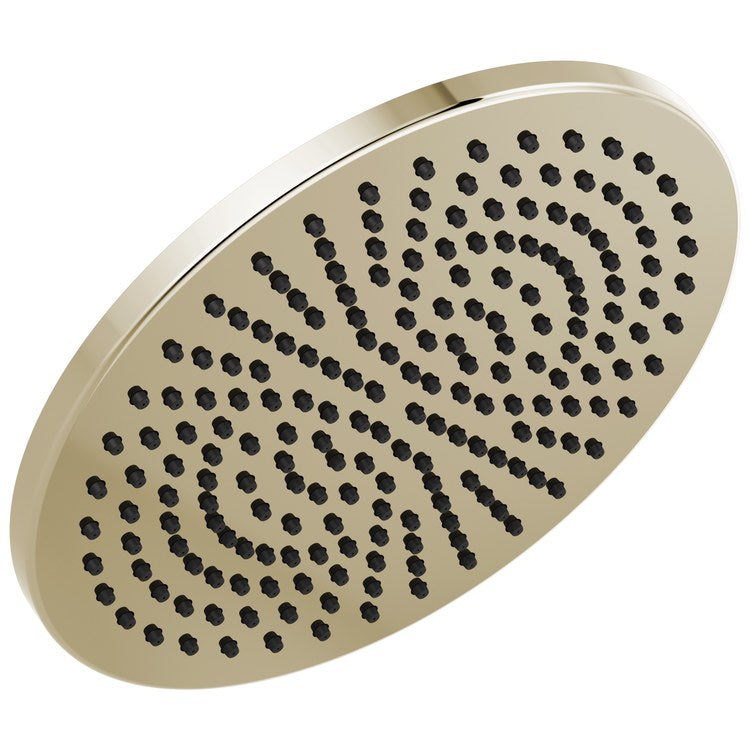 Showerhead Universal Showering Components 1 Functions Lumicoat Polished Nickel 11-3/4 Inch 2.5 Gallons per Minute Raincan Round for Ceiling Mount or Extended Wall Mount Shower Arm Applications