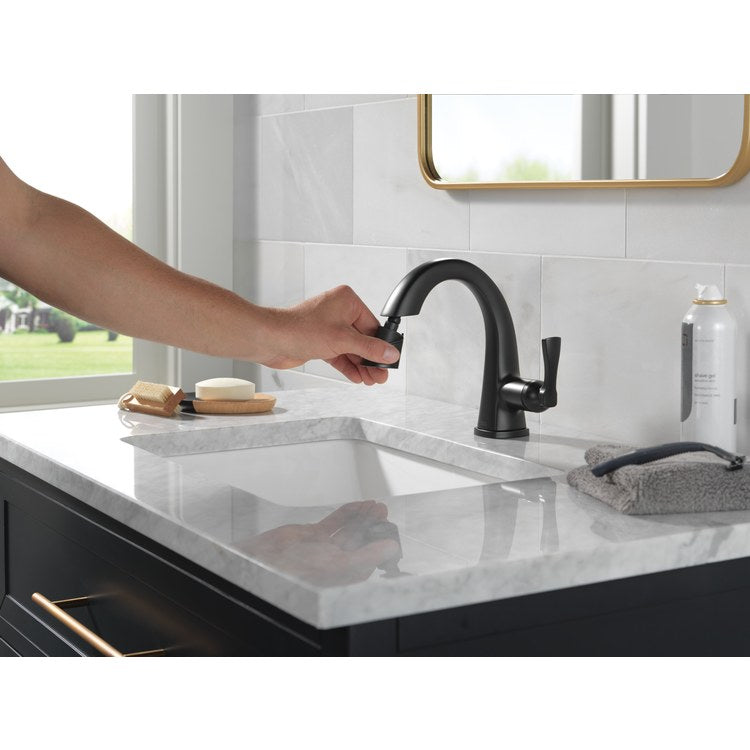 Lavatory Faucet Stryke 1 Lever ADA WaterSense/CALGreen Matte Black 1.2 Gallons per Minute Deck Arc Metal Pop-Up 1/3 Hole - Image 3