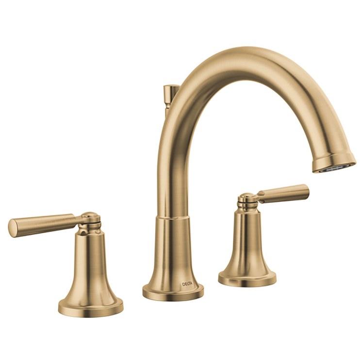 Roman Tub Trim Saylor 2 Lever Brilliance Champagne Bronze WaterSense ADA 8 to 16 Inch Spread 3 Hole 18 Gallons per Minute - Image 1