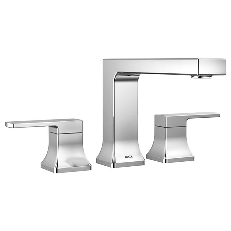 Roman Tub Trim Velum 2 Lever Chrome ADA 10 to 16 Inch Spread 3 Hole 18 Gallons per Minute