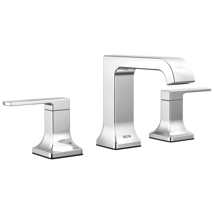 Lavatory Faucet Velum Widespread 6 To 16 Inch Spread 2 Lever ADA WaterSense Chrome 1.2 Gallons per Minute Deck Metal Pop-Up 3 Hole Diamond Seal - Image 1