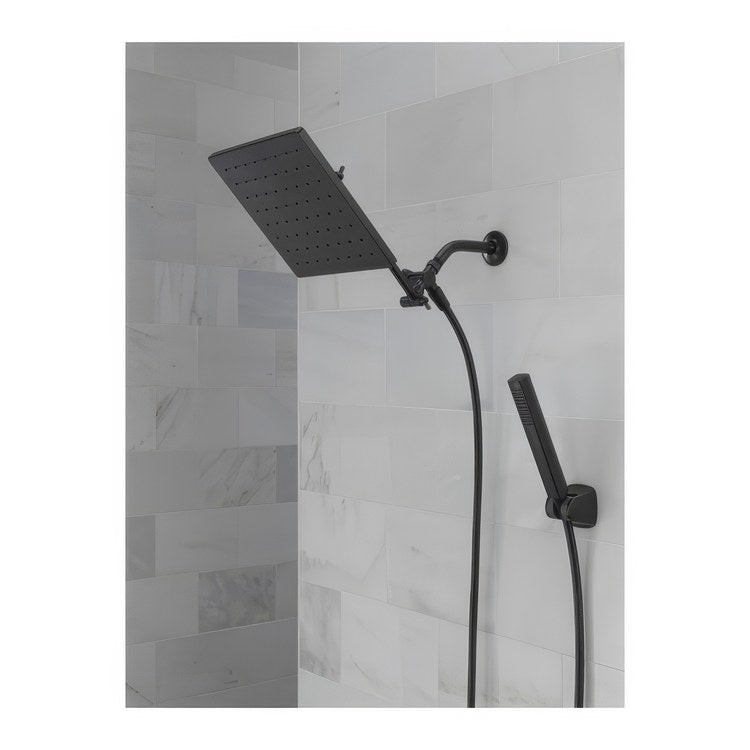 Handshower/Showerhead Combination Universal Raincan Matte Black Adjustable Extension Arm - Image 2