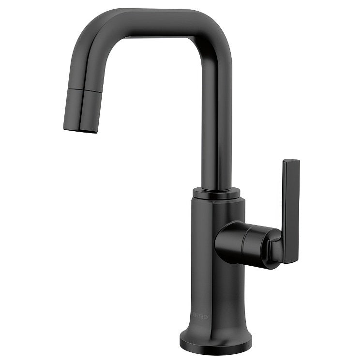 Beverage Faucet Kintsu 1 Lever Matte Black Square 360 DEG Swivel 1 Hole Diamond Seal 1.5 Gallons per Minute - Image 1