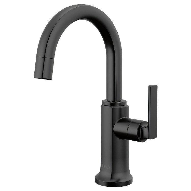 Beverage Faucet Kintsu 1 Lever Matte Black Arc 360 DEG Swivel 1 Hole Diamond Seal 1.5 Gallons per Minute - Image 1