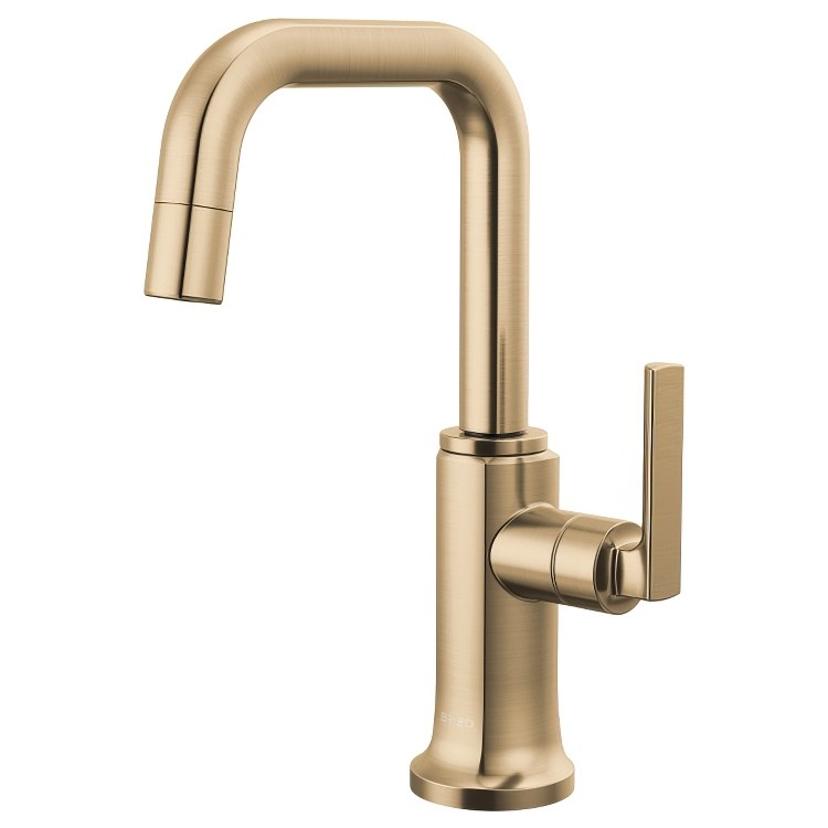 Beverage Faucet Kintsu 1 Lever Lumicoat Luxe Gold Square 360 DEG Swivel 1 Hole Diamond Seal 1.5 Gallons per Minute - Image 1