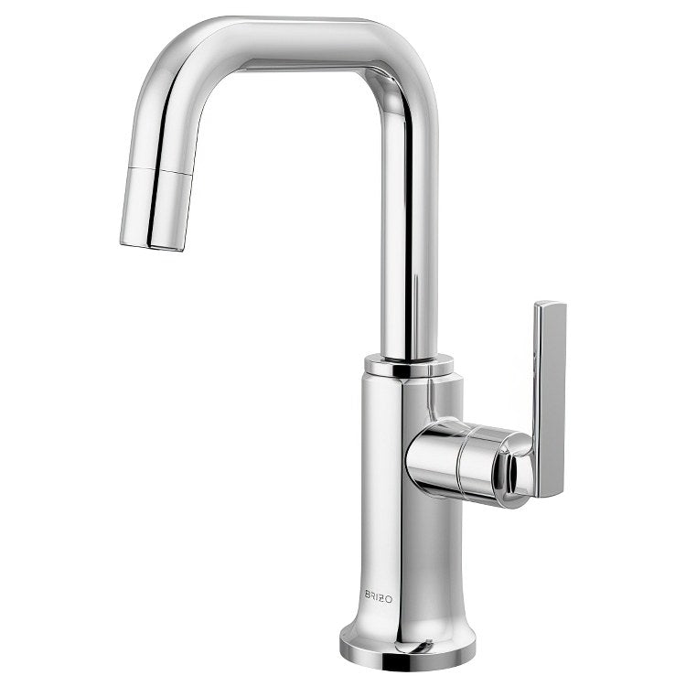 Beverage Faucet Kintsu 1 Lever Lumicoat Polished Chrome Square 360 DEG Swivel 1 Hole Diamond Seal 1.5 Gallons per Minute - Image 1