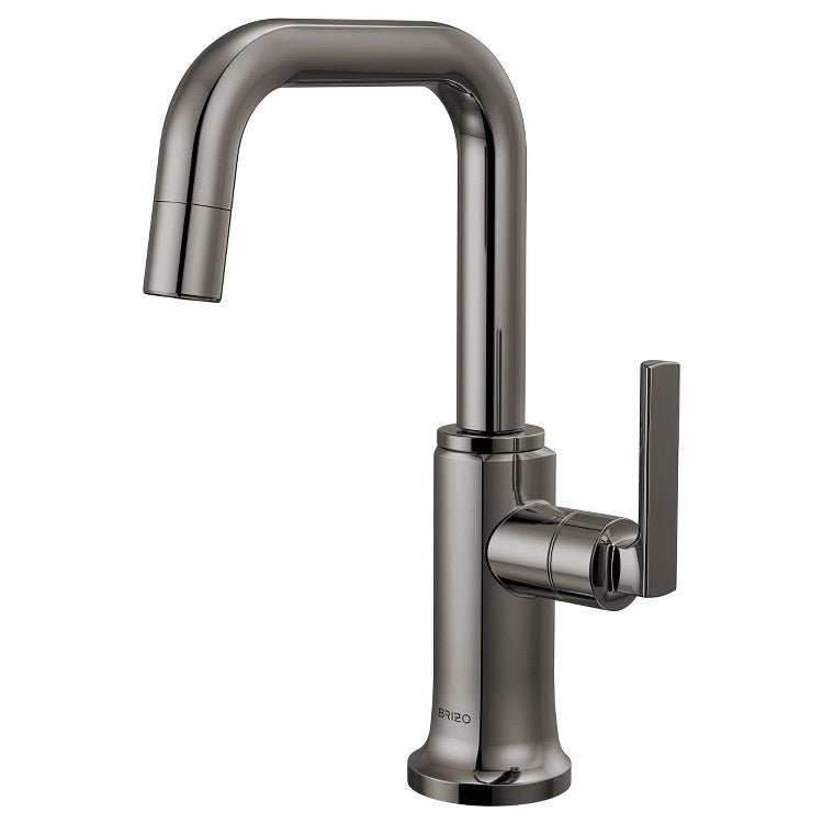 Beverage Faucet Kintsu 1 Lever Lumicoat Black Onyx Square 360 DEG Swivel 1 Hole Diamond Seal 1.5 Gallons per Minute - Image 1
