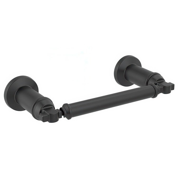 Toilet Paper Holder Broderick Pivoting Matte Black Metal 6-1/2 Inch 3-9/16 Inch Wall Mount