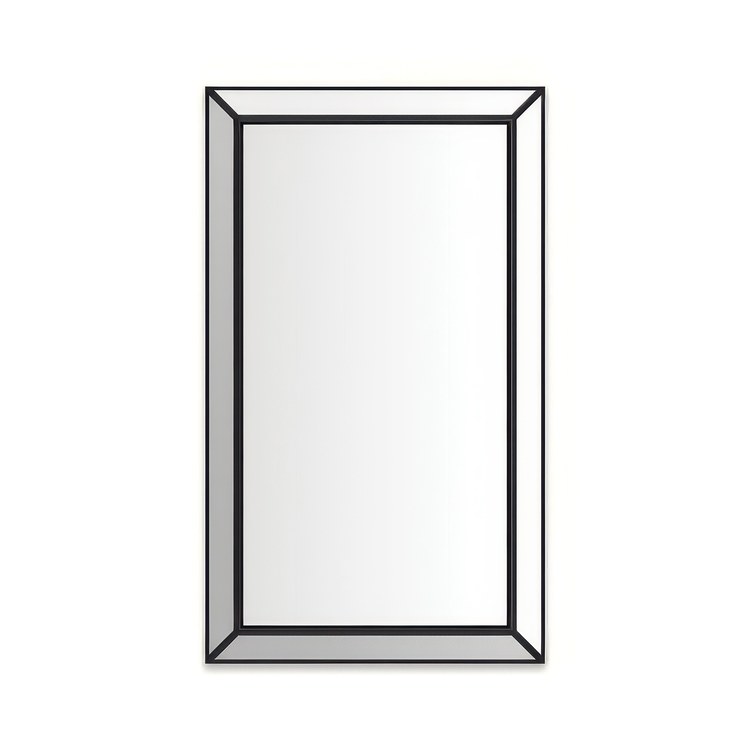 Medicine Cabinet Murray Hill 24 x 40 x 4 Inch Framed 1 Doors Mirrored Slow Closing Matte Black with Lights - Image 1
