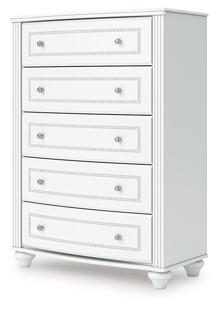Kozlani - Five Drawer Chest - White - Image 2