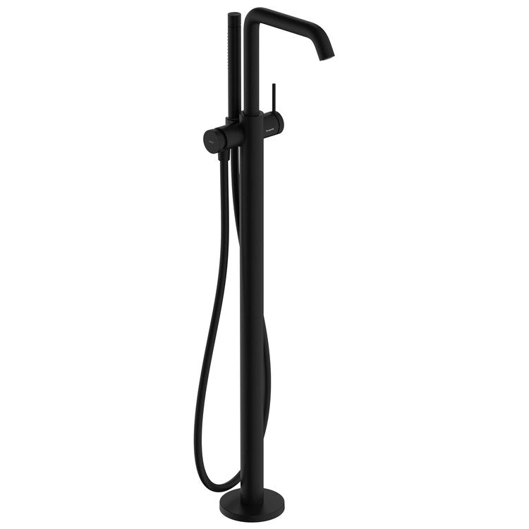 Tub Filler Tecturis S Freestanding with Handshower 1 Lever WaterSense Matte Black 5.3 Gallons per Minute - Image 1