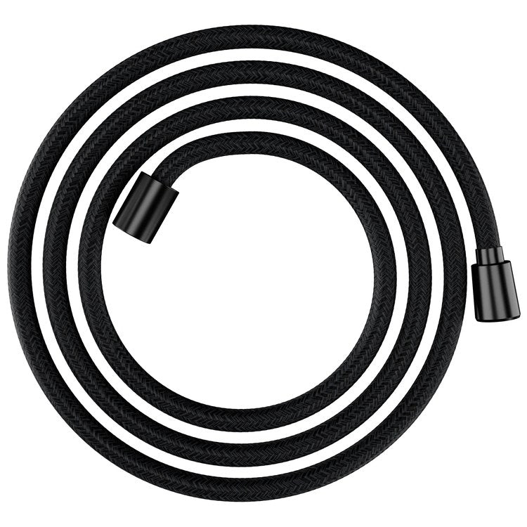 Handshower Hose DesignFlex Textile 80 Inch Brushed Black Chrome 1/2 Inch G Plastic - Image 1