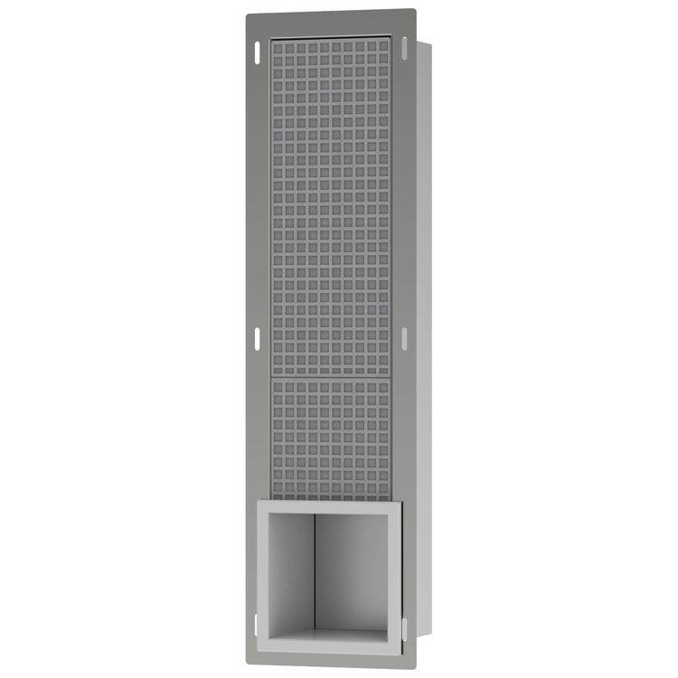 Toilet Paper Holder XtraStoris Original Recessed Matte White Stainless Steel Wall Mount - Image 1