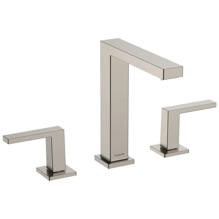 Lavatory Faucet Tecturis E 150 Widespread 8 Inch Spread 2 Lever ADA WaterSense Brushed Nickel 1.2 Gallons per Minute Push-Open 3 Hole AirPower EcoSmart