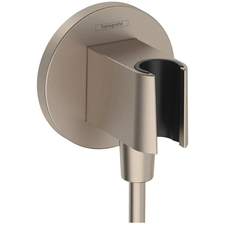 Wall Outlet Fixfit S with Handshower Holder Plastic Brushed Nickel - Image 1