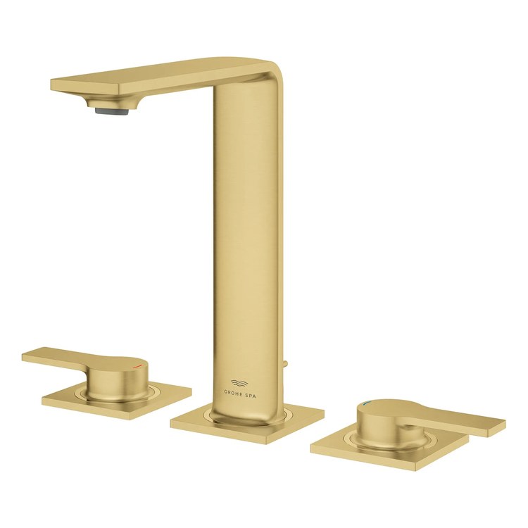 Lavatory Faucet Allure New Medium Widespread 8 Inch Spread 2 Lever ADA WaterSense/CALGreen/cUPC Brushed Cool Sunrise 1.2 Gallons per Minute Deck 3 Hole EcoJoy - Image 2