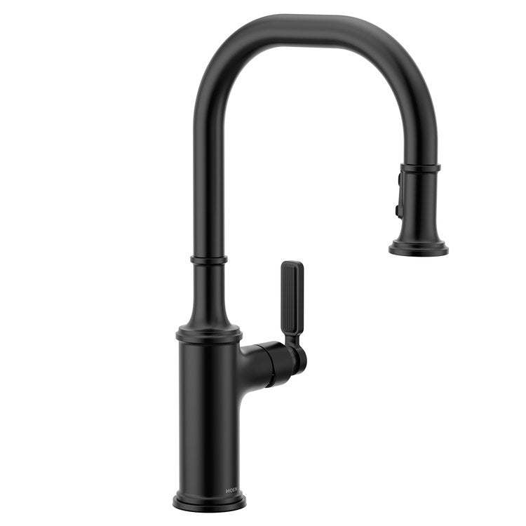 Kitchen Faucet Smyth 1 Lever ADA Matte Black High Arc 1/3 Hole PowerBoost 1.5 Gallons per Minute - Image 1