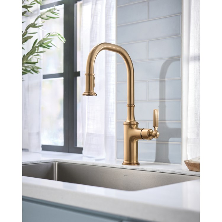 Kitchen Faucet Smyth 1 Lever ADA Bronzed Gold High Arc 1/3 Hole PowerBoost 1.5 Gallons per Minute - Image 3