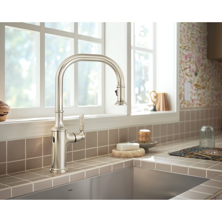 Kitchen Faucet Smyth 1 Lever ADA Polished Nickel High Arc 1/3 Hole MotionSense Wave 1.5 Gallons per Minute - Image 3