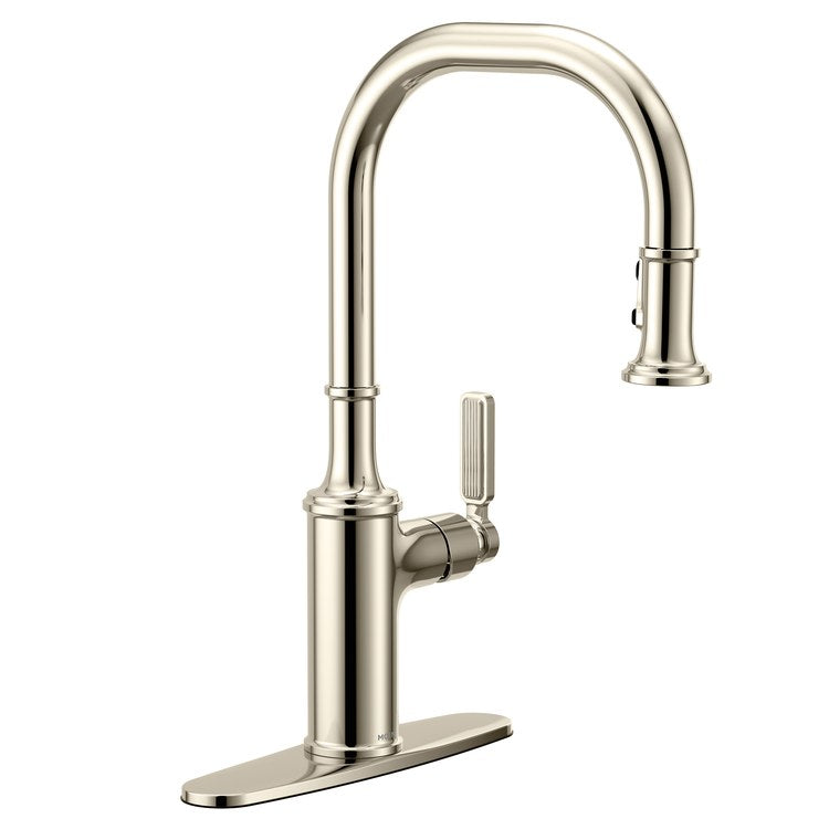 Kitchen Faucet Smyth 1 Lever ADA Polished Nickel High Arc 1/3 Hole PowerBoost 1.5 Gallons per Minute - Image 2