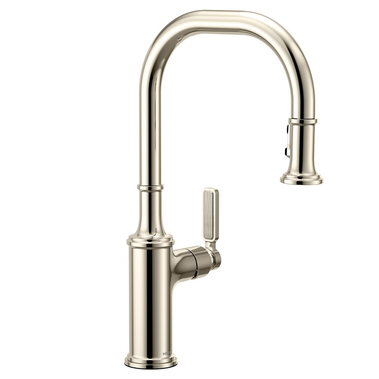 Kitchen Faucet Smyth 1 Lever ADA Polished Nickel High Arc 1/3 Hole PowerBoost 1.5 Gallons per Minute - Image 1
