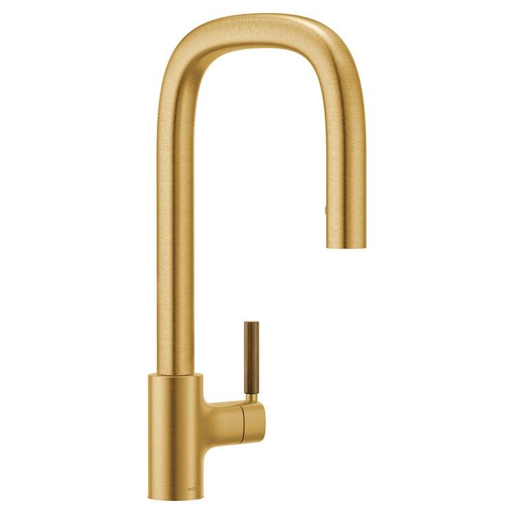 Kitchen Faucet Tenon 1 Lever ADA Brushed Gold High Arc 1 Hole 1.5 Gallons per Minute - Image 1