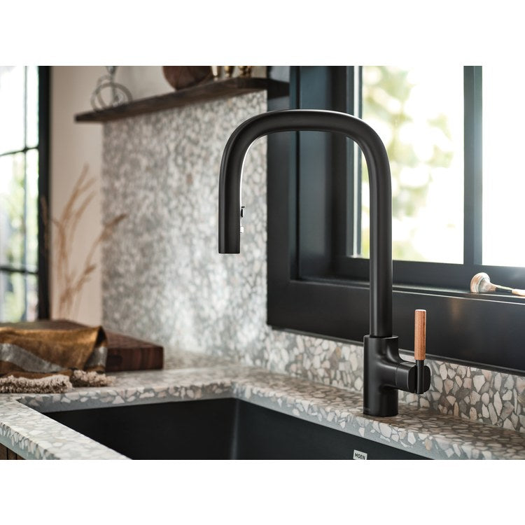 Kitchen Faucet Tenon 1 Lever ADA Matte Black High Arc 1 Hole 1.5 Gallons per Minute - Image 2