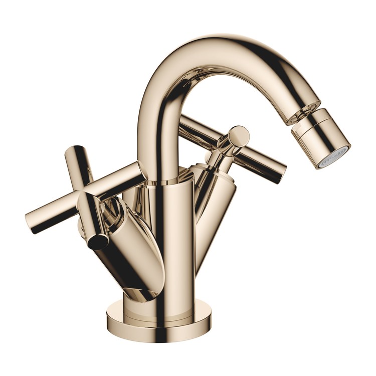 Bidet Faucet TARA Mixer 2 Cross Champagne Pop-Up 1 Hole 1.8 Gallons per Minute - Image 1