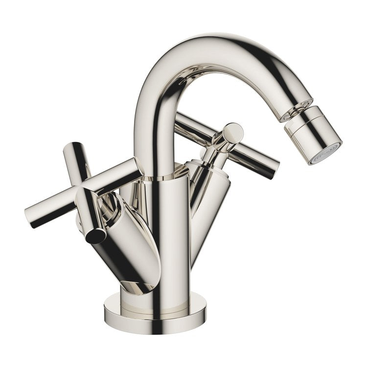 Bidet Faucet TARA Mixer 2 Cross Platinum Pop-Up 1 Hole 1.8 Gallons per Minute