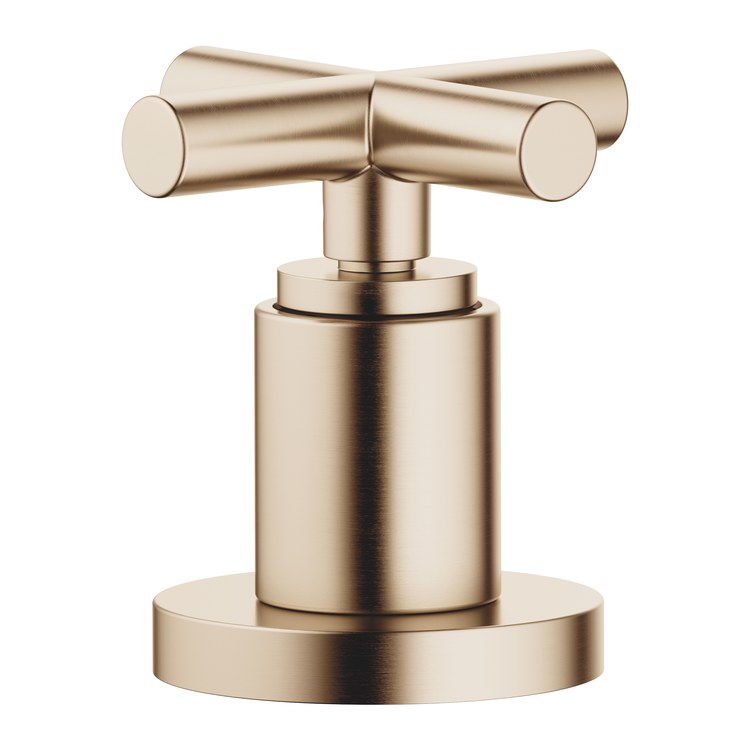 Diverter Trim TARA Two-Way Brushed Champagne 1 Cross ADA for Deck Mount Tub - Image 1