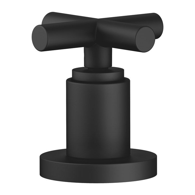 Diverter Trim TARA Two-Way Matte Black 1 Cross ADA for Deck Mount Tub - Image 1