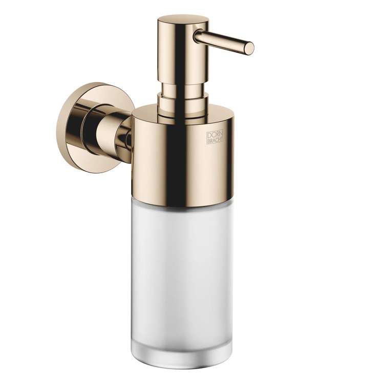 Soap Dispenser TARA Champagne Wall Mount Frosted Glass 8.45 Ounce