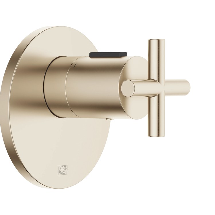 Thermostatic Trim TARA xTool Concealed Less Volume Control 1 Cross Brushed Champagne - Image 1