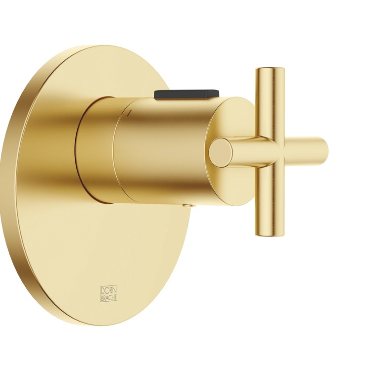 Thermostatic Trim TARA xTool Concealed Less Volume Control 1 Cross Brushed Durabrass - Image 1